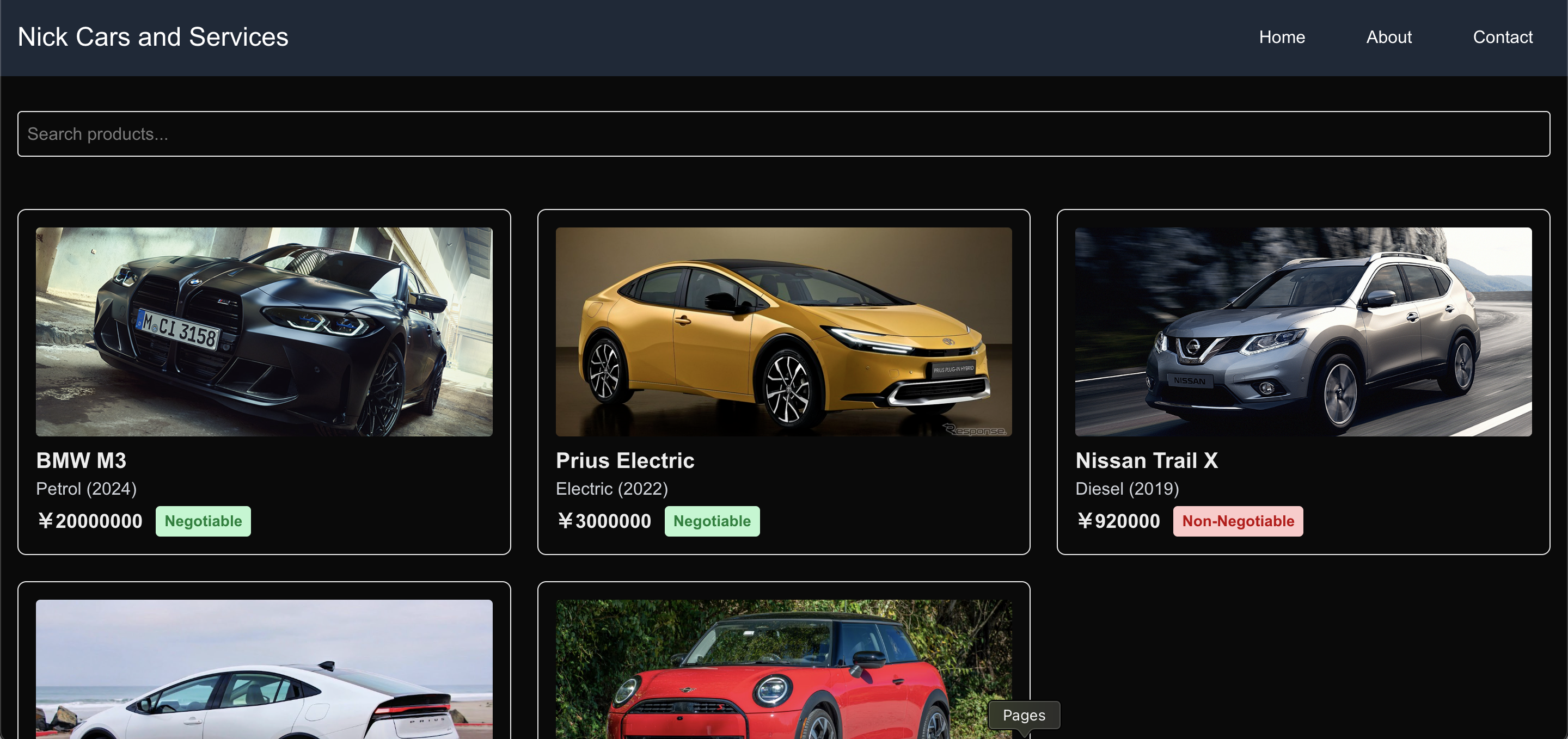 Cars E-Commerce